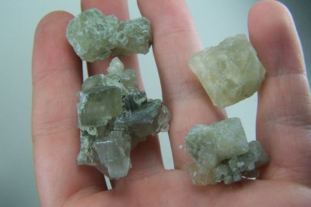 (4) Sulphohalite crystals from Searles Lake, California