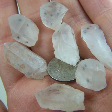 (7) Hollandite included Quartz crystals from Madagascar