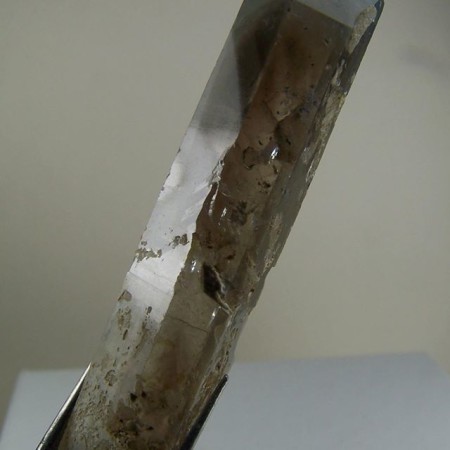 Actinolite included Smoky Quartz crystal from Minas Gerais, Brazil