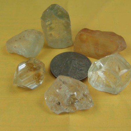 (6) Topaz crystals from Minas Gerais, Brazil