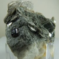 Spessartite Garnet crystal on Mica and Feldspar from Northern Areas, Pakistan