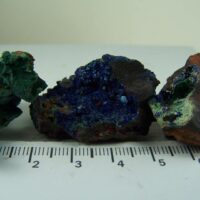 (3) Azurite, Malachite, & Azurite after Malachite specimens from Ojuela Mine, Mapimi, Durango, Mexico