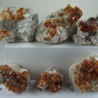 (6) Spessartite Garnet specimens from Tongbei Province, China