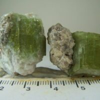 (2) green Tourmaline crystals from Minas Gerais, Brazil