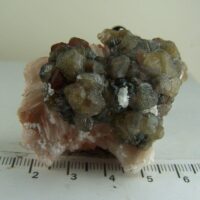 Cerussite on Barite from Les Dalles, Mibladen, Morocco