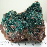 Dioptase with Calcite from Tsumeb Mine, Tsumeb, Otjikoto Region, Namibia