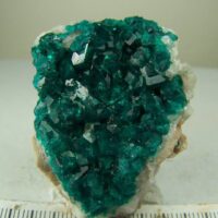 Dioptase on Calcite from Altyn-Tyube, Karagandy Province, Kazakhstan