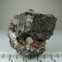 Garnet var. Grossular var. Hessonite  crystals on matrix from Jeffrey Mine, Quebec, Canada
