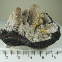 Mimetite with Dolomite on matrix from Tsumeb Mine, Tsumeb, Otjikoto Region, Namibia