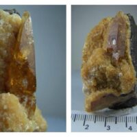 Barite on Calcite from Elk Creek, Meade Co., South Dakota