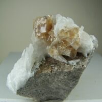 Fluorite with Celestite on matrix from Clay Center, Ohio