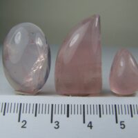 (3) Rose Quartz cabochons from Madagscar