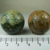 (2) Rainforest Jasper spheres from Australia