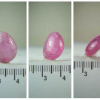 Pink Elbaite Tourmaline cabochon from Stewart Mine, San Diego Co., California