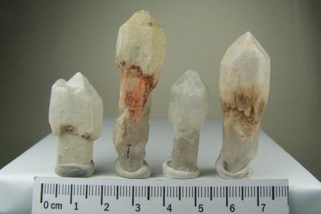 (4) Quartz scepter crystals from Madagascar