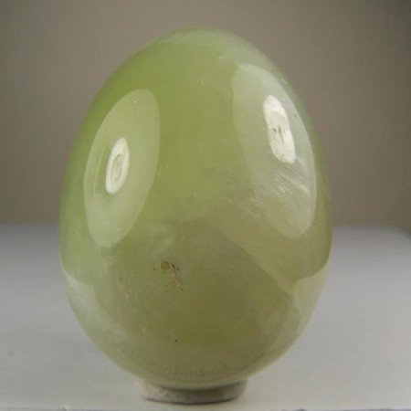 Prehnite carved egg from Australia