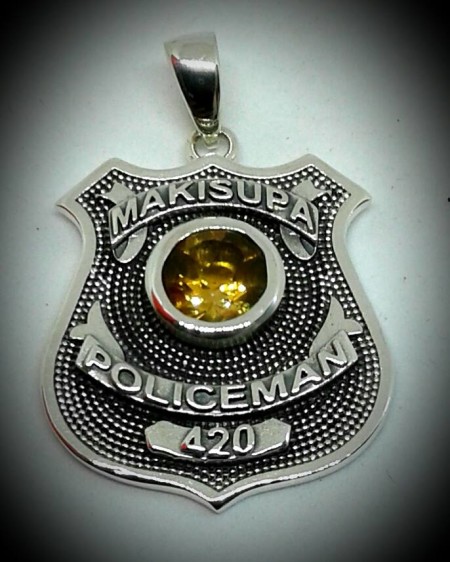 Sterling Silver Phish Makisupa Policeman Badge