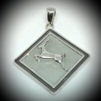 Phish run like an antelope sterling silver pendant